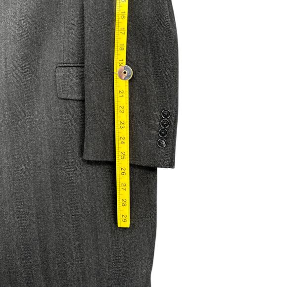 Austin Reed Charcoal Gray Single Breasted Notched Lapel Overcoat Size 44 Regular - Picture 5 of 9